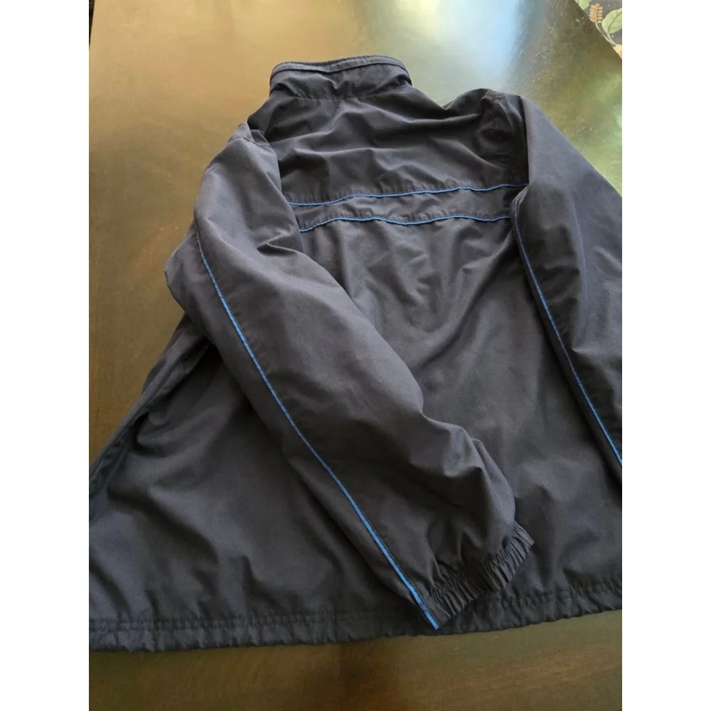 Men's Vintage 90s Tek Gear Navy Blue Windbreaker Jacket L Gorpcore Streetwear